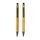 FSC® bamboo modern pen set in box, brown