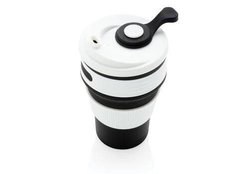 Foldable silicone cup, black