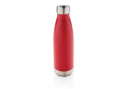 Vacuum insulated stainless steel bottle, red