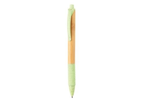 Bamboo &amp; wheatstraw pen, green