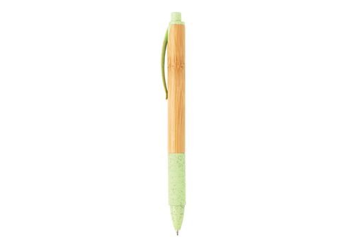 Bamboo &amp; wheatstraw pen, green