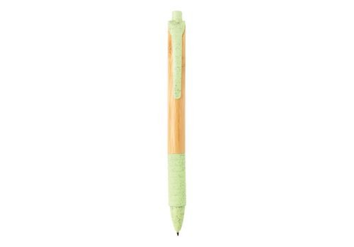 Bamboo &amp; wheatstraw pen, green