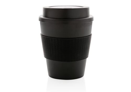 Reusable Coffee cup with screw lid 350ml, black