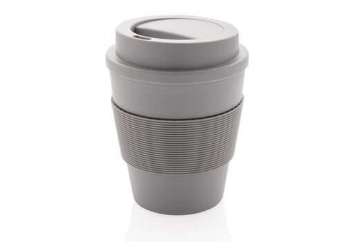 Reusable Coffee cup with screw lid 350ml, grey