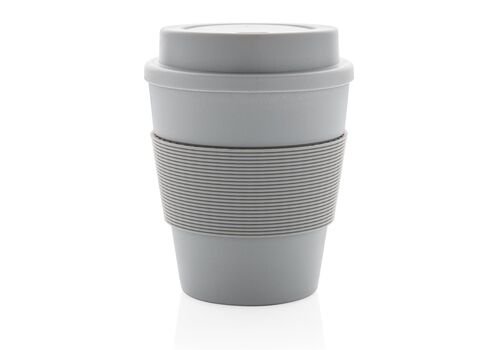 Reusable Coffee cup with screw lid 350ml, grey