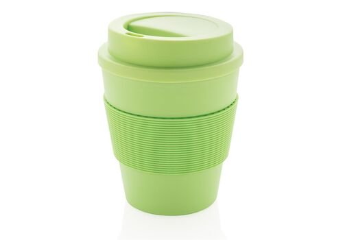 Reusable Coffee cup with screw lid 350ml, green