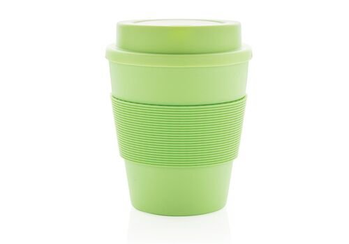 Reusable Coffee cup with screw lid 350ml, green