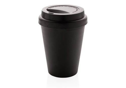 Reusable double wall coffee cup 300ml, black