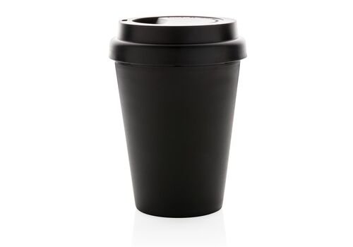 Reusable double wall coffee cup 300ml, black