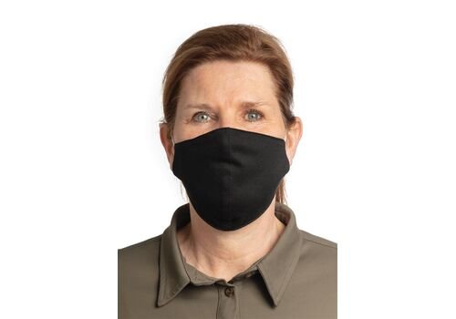 Reusable 2-ply cotton face mask, black