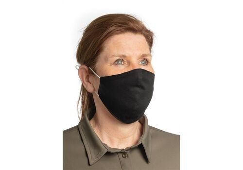 Reusable 2-ply cotton face mask, black