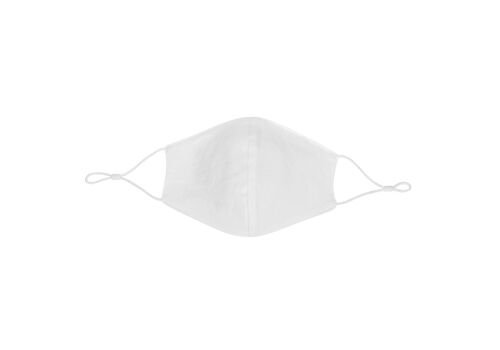 Reusable 2-ply cotton face mask, white