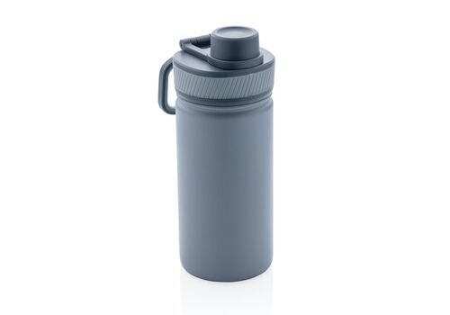 Vacuum stainless steel bottle with sports lid 550ml, blue