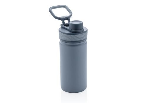 Vacuum stainless steel bottle with sports lid 550ml, blue