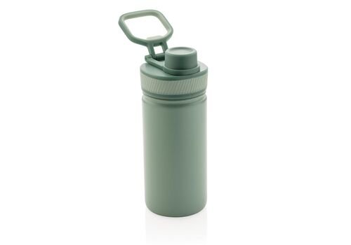 Vacuum stainless steel bottle with sports lid 550ml, green