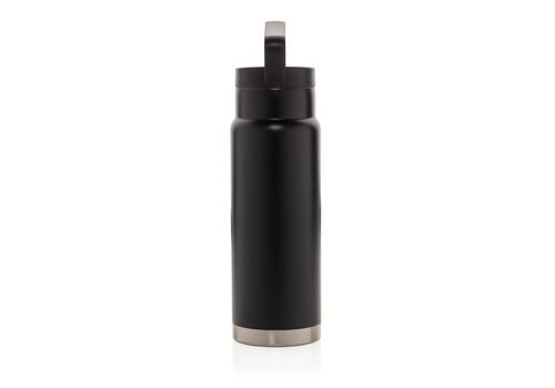 Leakproof vacuum on-the-go bottle with handle, black