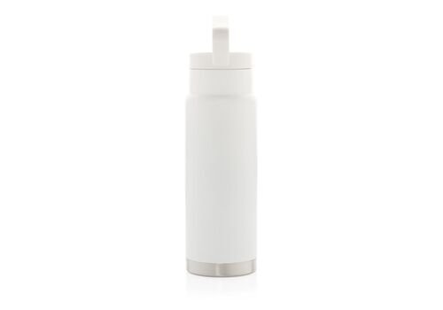 Leakproof vacuum on-the-go bottle with handle, white