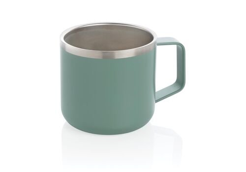 Stainless steel camp mug, green