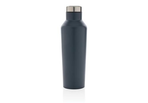 Modern vacuum stainless steel water bottle, blue