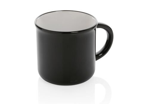 Vintage ceramic mug, black