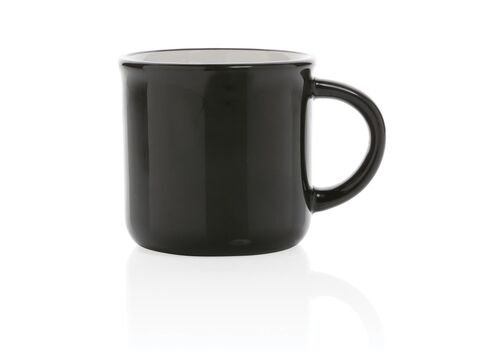 Vintage ceramic mug, black