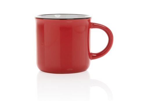 Vintage ceramic mug, red