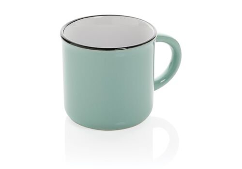 Vintage ceramic mug, green