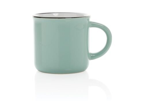 Vintage ceramic mug, green