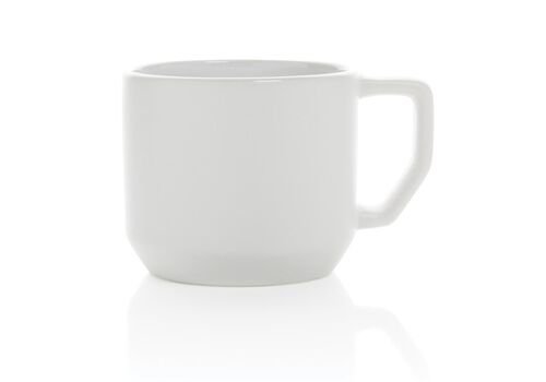 Ceramic modern mug, white