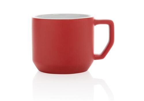 Ceramic modern mug, red