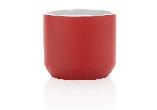 Ceramic modern mug, red