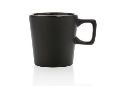 Ceramic modern coffee mug, black