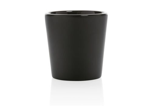 Ceramic modern coffee mug, black