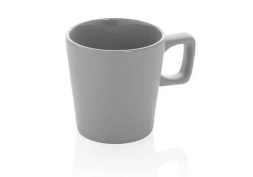 Ceramic modern coffee mug, grey