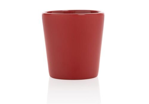 Ceramic modern coffee mug, red