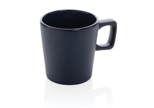 Ceramic modern coffee mug, navy