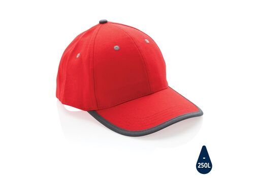 Impact AWARE™ Brushed rcotton 6 panel contrast cap 280gr, re