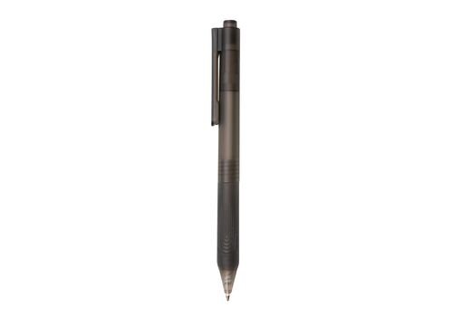 X9 frosted pen with silicon grip, black