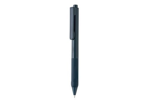 X9 solid pen with silicon grip, navy