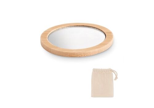 Bamboo make-up mirror