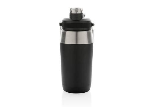 Vacuum stainless steel dual function lid bottle 500ml, black