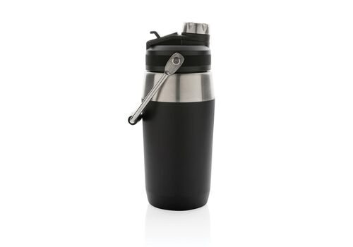 Vacuum stainless steel dual function lid bottle 500ml, black