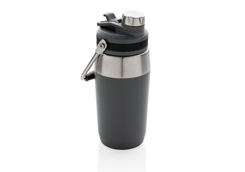 Vacuum stainless steel dual function lid bottle 500ml, grey