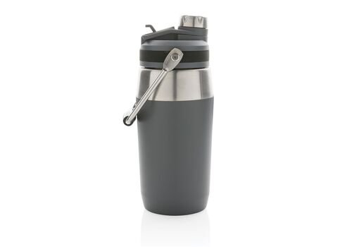 Vacuum stainless steel dual function lid bottle 500ml, grey