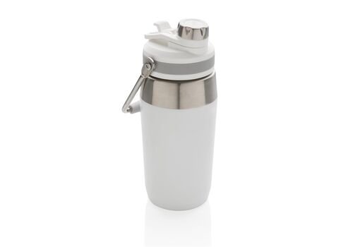 Vacuum stainless steel dual function lid bottle 500ml, white