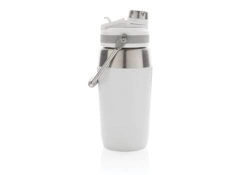 Vacuum stainless steel dual function lid bottle 500ml, white