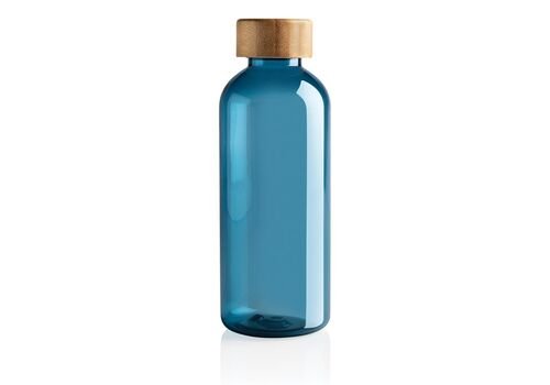 GRS RPET bottle with FSC bamboo lid, blue