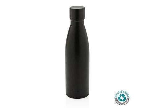 RCS Recycled stainless steel solid vacuum bottle, black