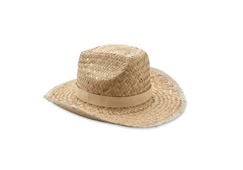 Natural straw cowboy hat