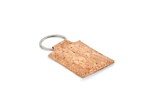 Rectangular cork key ring